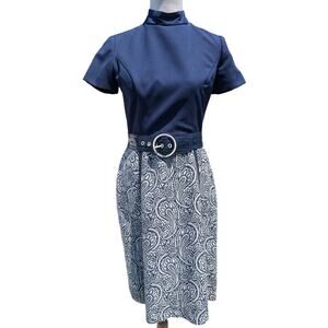 Vintage 1960s Rona New York Short Sleeve Dress